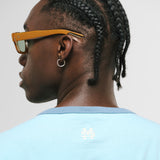 Camiseta Ringer Tee – Azul Cielo