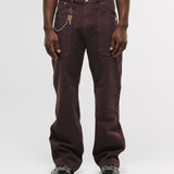 Pocket Straight Pants – Burgundy