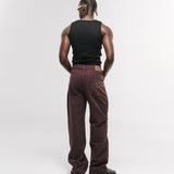Pocket Straight Pants – Burgundy