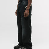 Pocket Straight Pants – Negro Desgastado
