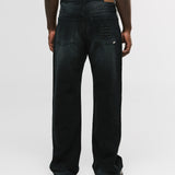 Pocket Straight Pants – Negro Desgastado