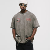 Camiseta Oversized Monoic Eagle - Gris Desgastado