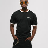 Camiseta Ringer Tee – Negro y Off White