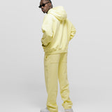 Zip Hoodie Oversized Básico V3 - Amarillo Pastel