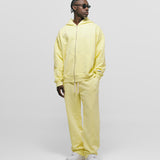 Zip Hoodie Oversized Básico V3 - Amarillo Pastel