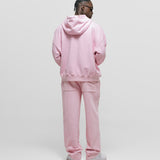Zip Hoodie Oversized Básico V3 - Rosado Pastel