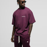 Camiseta Boxy Fit Básica V3 - Burgundy