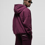 Zip Hoodie Oversized Básico V3 - Burgundy