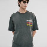 Camiseta Oversized Elite - Negro Desgastado