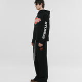 Hoodie Oversized Oil - Negro Oscuro