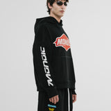 Hoodie Oversized Oil - Negro Oscuro