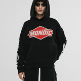 Hoodie Oversized Oil - Negro Oscuro