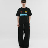 Camiseta Oversized Racing - Negro Oscuro