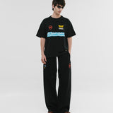 Camiseta Oversized Racing - Negro Oscuro