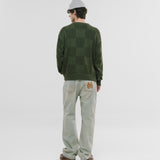 Checkered Knitwear Sweater - Verde Oliva