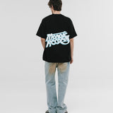 Camiseta Oversized Records - Negro Oscuro