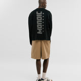 Camiseta Oversized Shield Waffle Long Sleeve - Negro (Exclusive)