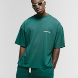 Camiseta Boxy Fit Básica V4 - Forest Green