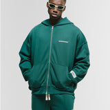 Zip Hoodie Oversized Básico V4 - Forest Green