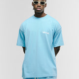 Camiseta Logo Oversized V4 - Azul Claro