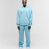 Zip Hoodie Oversized Básico V4 - Azul Claro