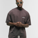 Camiseta Boxy Fit Básica V4 - Café Chocolate