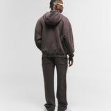 Zip Hoodie Oversized Básico V4 - Café Chocolate