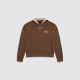 Zip Funnel Neck Knitwear - Café y Crema