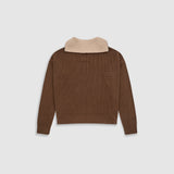 Zip Funnel Neck Knitwear - Café y Crema