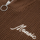 Zip Funnel Neck Knitwear - Café y Crema