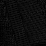 Zip Funnel Neck Knitwear - Negro y Crema