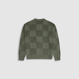 Checkered Knitwear Sweater - Verde Oliva