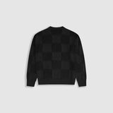 Checkered Knitwear Sweater - Negro