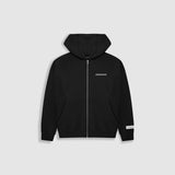 Zip Hoodie Oversized Básico V3 - Negro Oscuro
