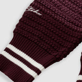 Zip Polo Gradient Knitwear - Burgundy y Crema