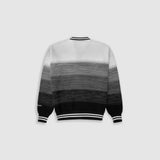 Zip Polo Gradient Knitwear - Negro y Gris