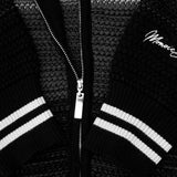 Zip Polo Gradient Knitwear - Negro y Gris