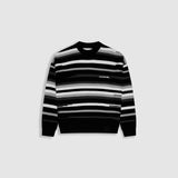 Striped Knitwear Sweater – Negro, Crema y Gris