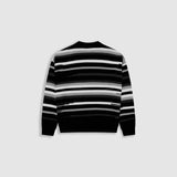 Striped Knitwear Sweater – Negro, Crema y Gris