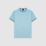 Camiseta Ringer Tee – Azul Cielo