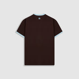 Camiseta Ringer Tee – Café y Azul