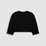 Long Sleeve Boxy T-Shirt – Negro Oscuro