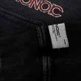 Zip Hoodie Monoic Records - Negro Desgastado