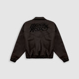 Records Faux Leather Jacket - Café Oscuro