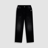 Pocket Straight Pants – Negro Desgastado