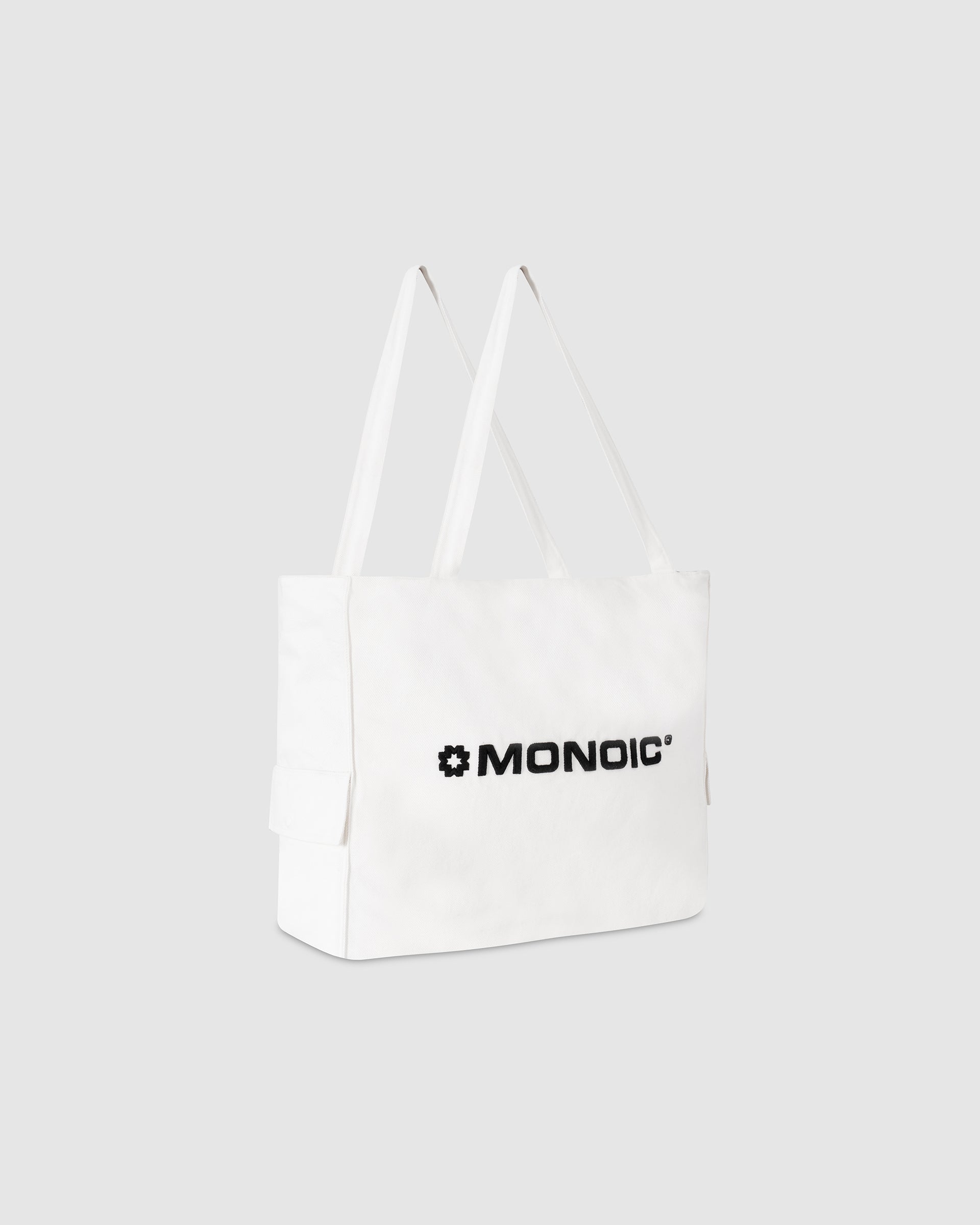 Tote Bag drill crema 11 oz con compartimento para laptop | Bolsos MONOIC Studios