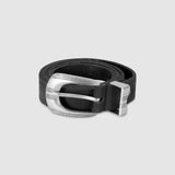 Cinturón Western cuero negro con hebilla metálica vintage | Accesorios MONOIC Studios