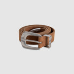 Cinturón Western cuero café miel con hebilla metálica vintage | Accesorios MONOIC Studios