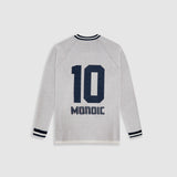 Fútbol Jersey Knit Manga Larga - Crema