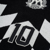 Fútbol Jersey Knit Manga Larga - Negro